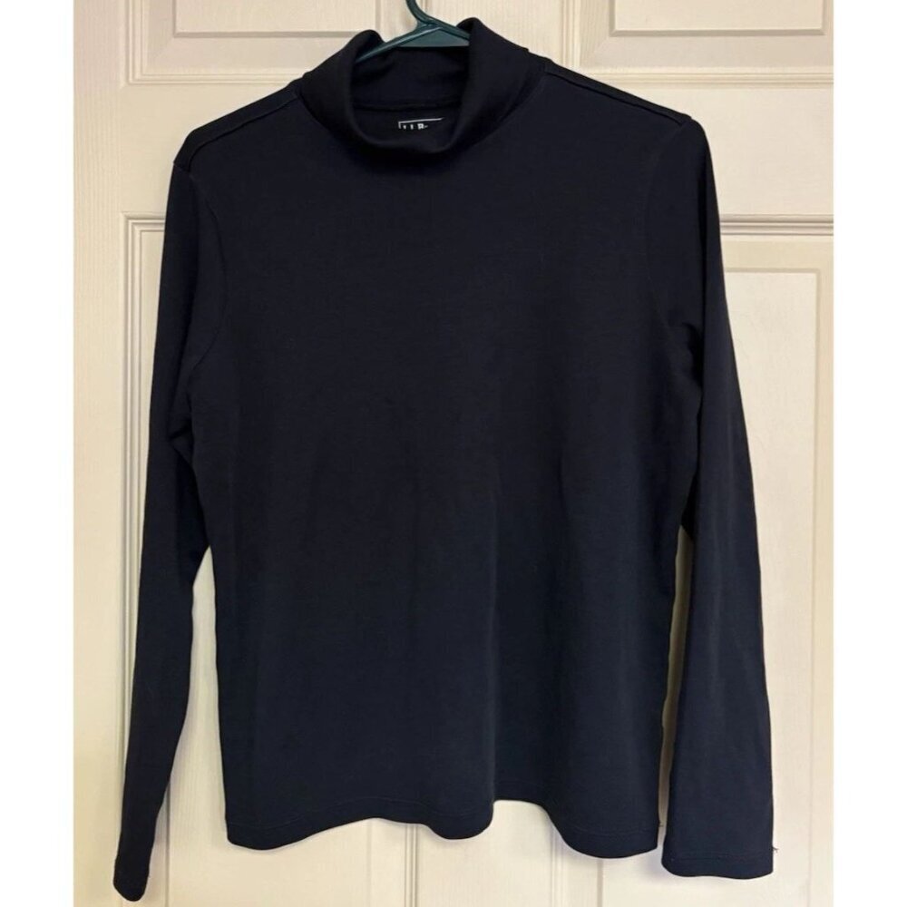 LL Bean Women's Medium Turtleneck Pullover Black